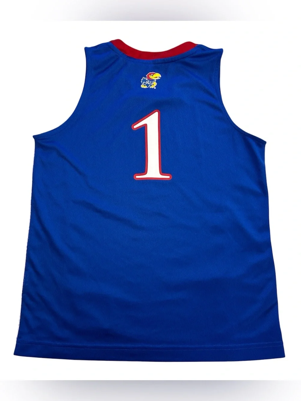 Adidas Kansas Jayhawks Basketball Swingman Jersey #1 Royal Blue size YOUTH M